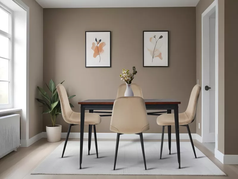 Daisy 4 Seater Dining Table with Joey Beige Chair